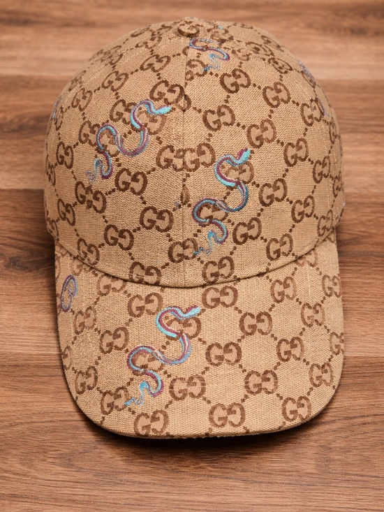 Gucci Other - Gucci GG Supreme Snake Print Canvas Baseball Hat - Size M